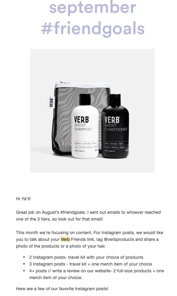 Verb runs a UGC contest with their biggest fans