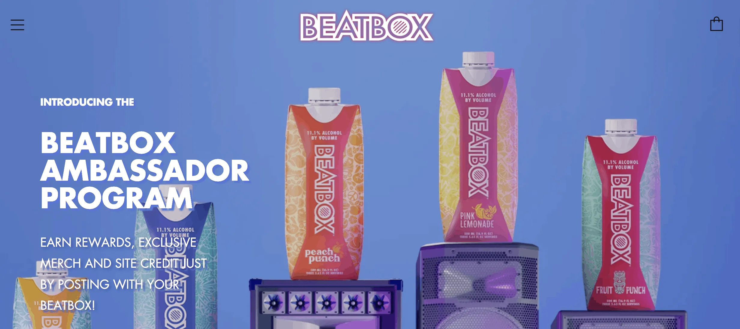 Beatbox Beverages ambassador program homepage