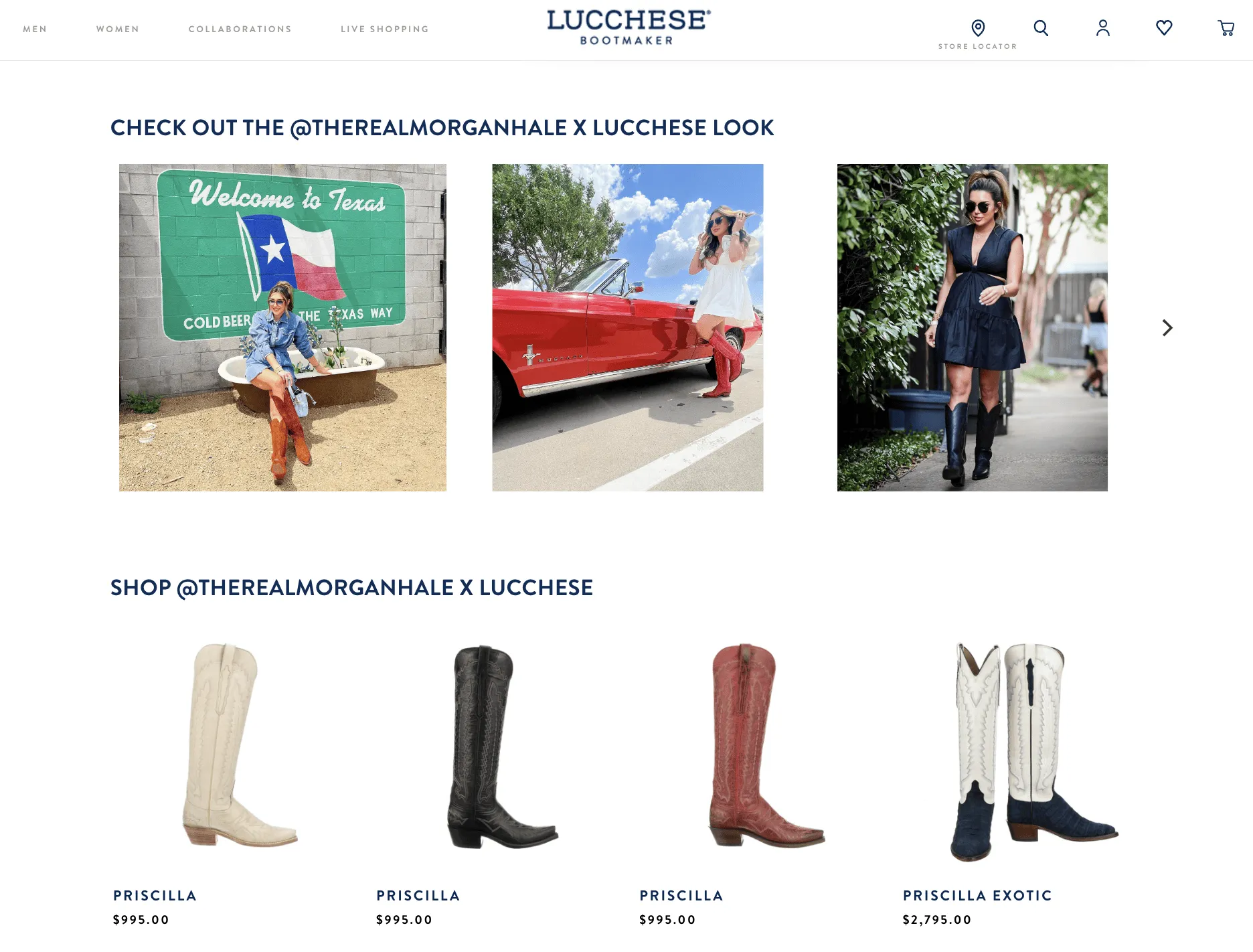 Lucchese Storefront represents the creator commerce future - powered by LoudCrowd