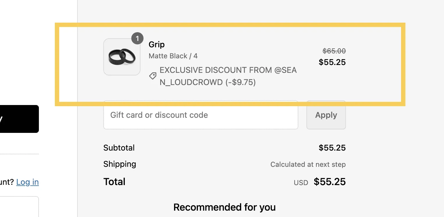 The codeless affiliate discount prevents Honey from scaping the discount from the cart page