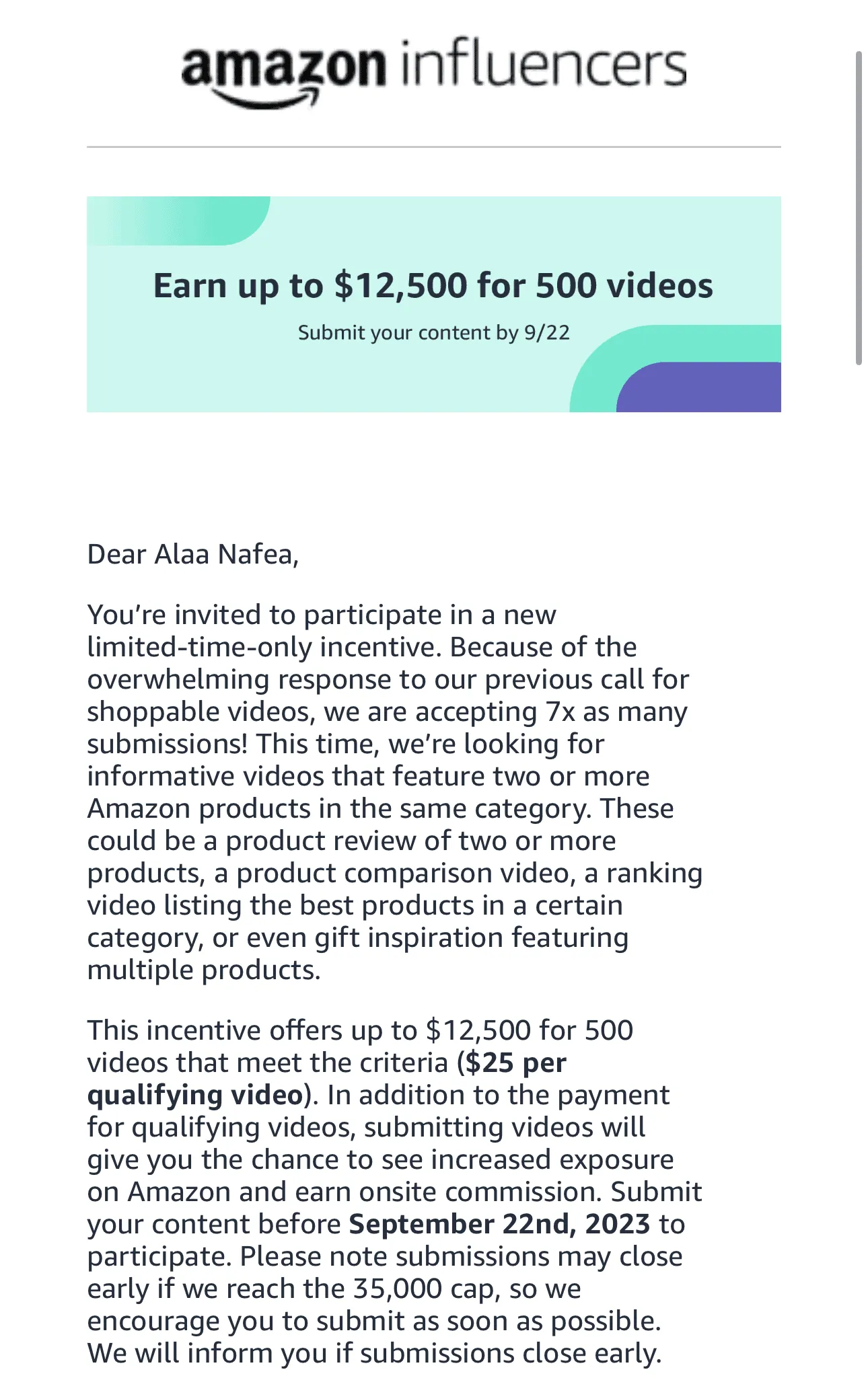 Amazon Influencer Program offers $25 per qualifying video